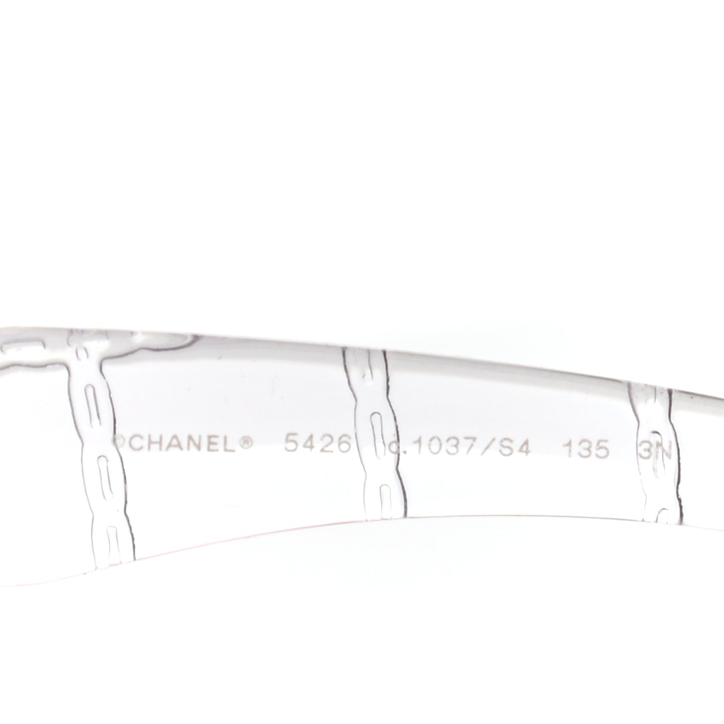 Acetate Quilted CC Sunglasses 5426 White