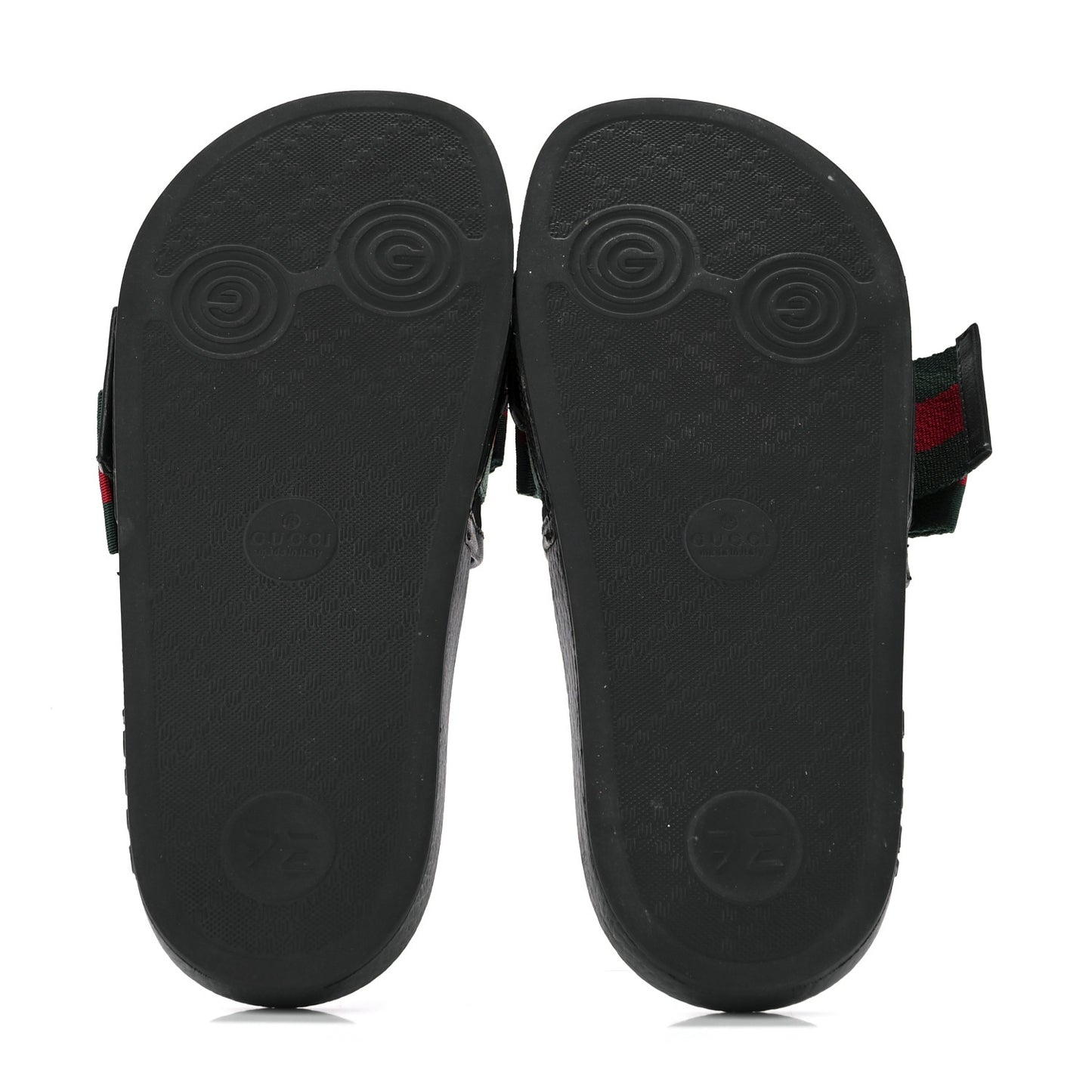 Satin Web Bow Slide Sandals 35 Black