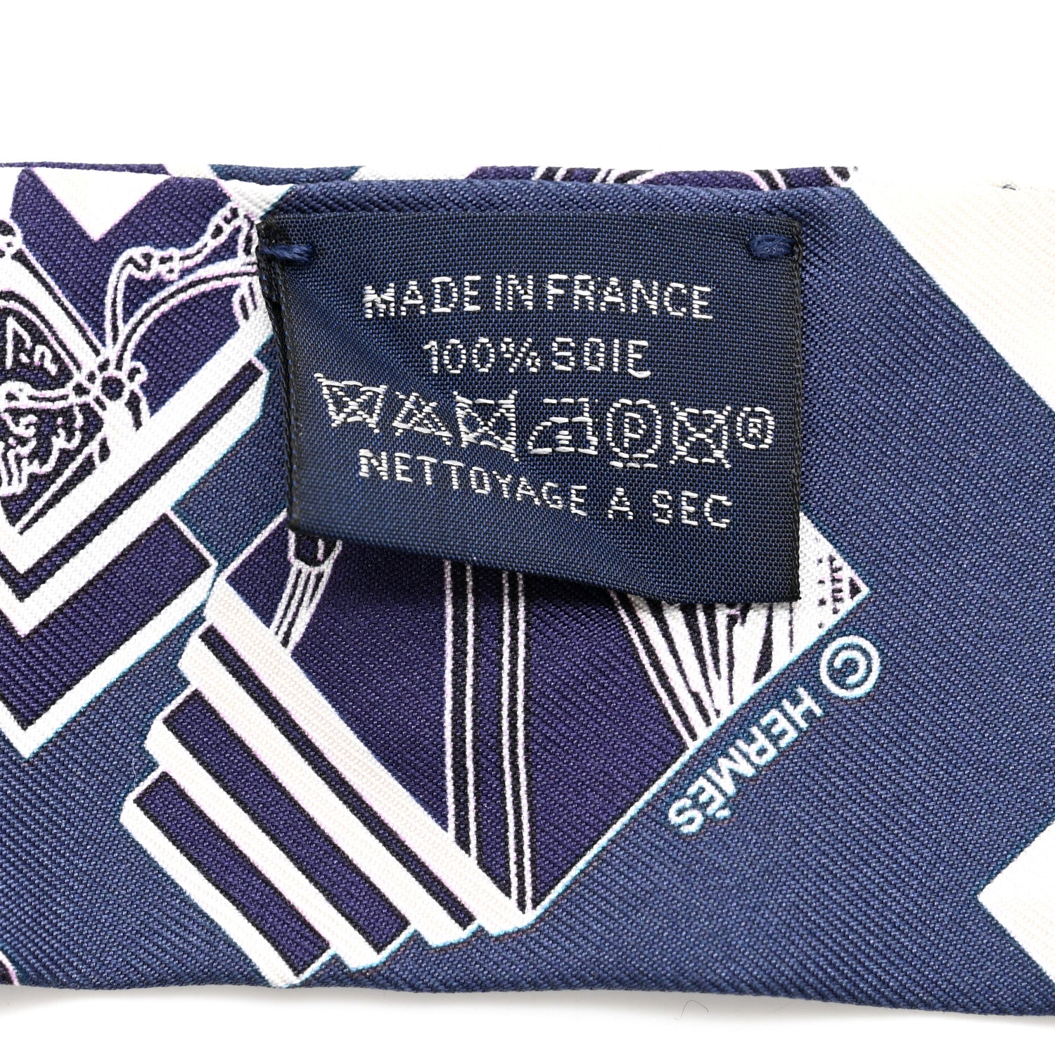 Hermes Silk Springs Springs Twilly Marine Creme Petrole 2 of 4