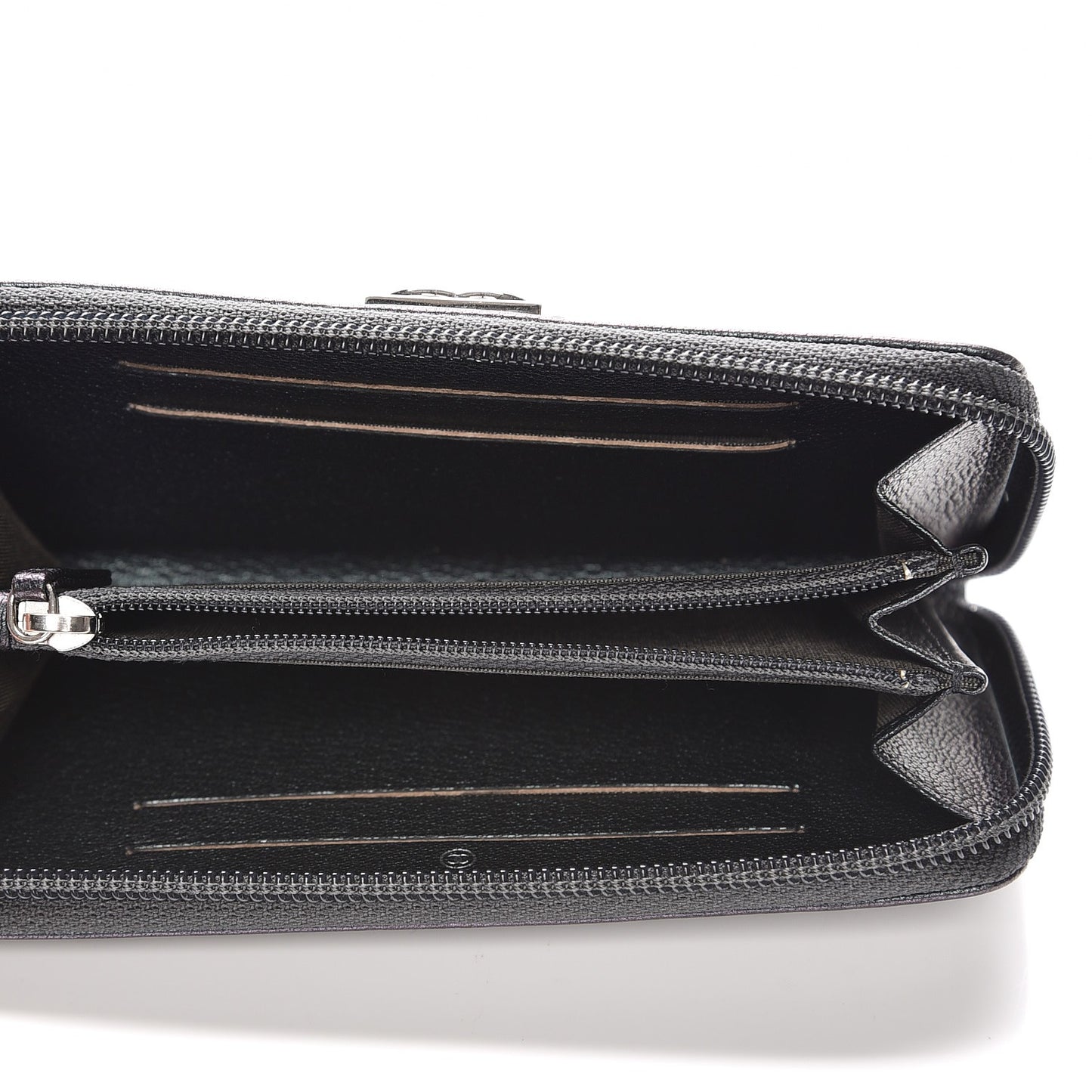 Iridescent Goatskin Quilted Small Boy Zip Around Wallet Purple