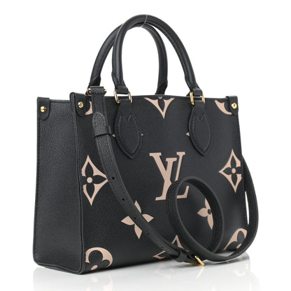 Louis Vuitton Empreinte Monogram Giant Onthego PM Black Beige 3 of 9