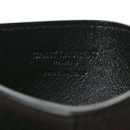 Saint Laurent Calfskin 5 Fragments Zip Pouch Card Holder Black 6 of 6