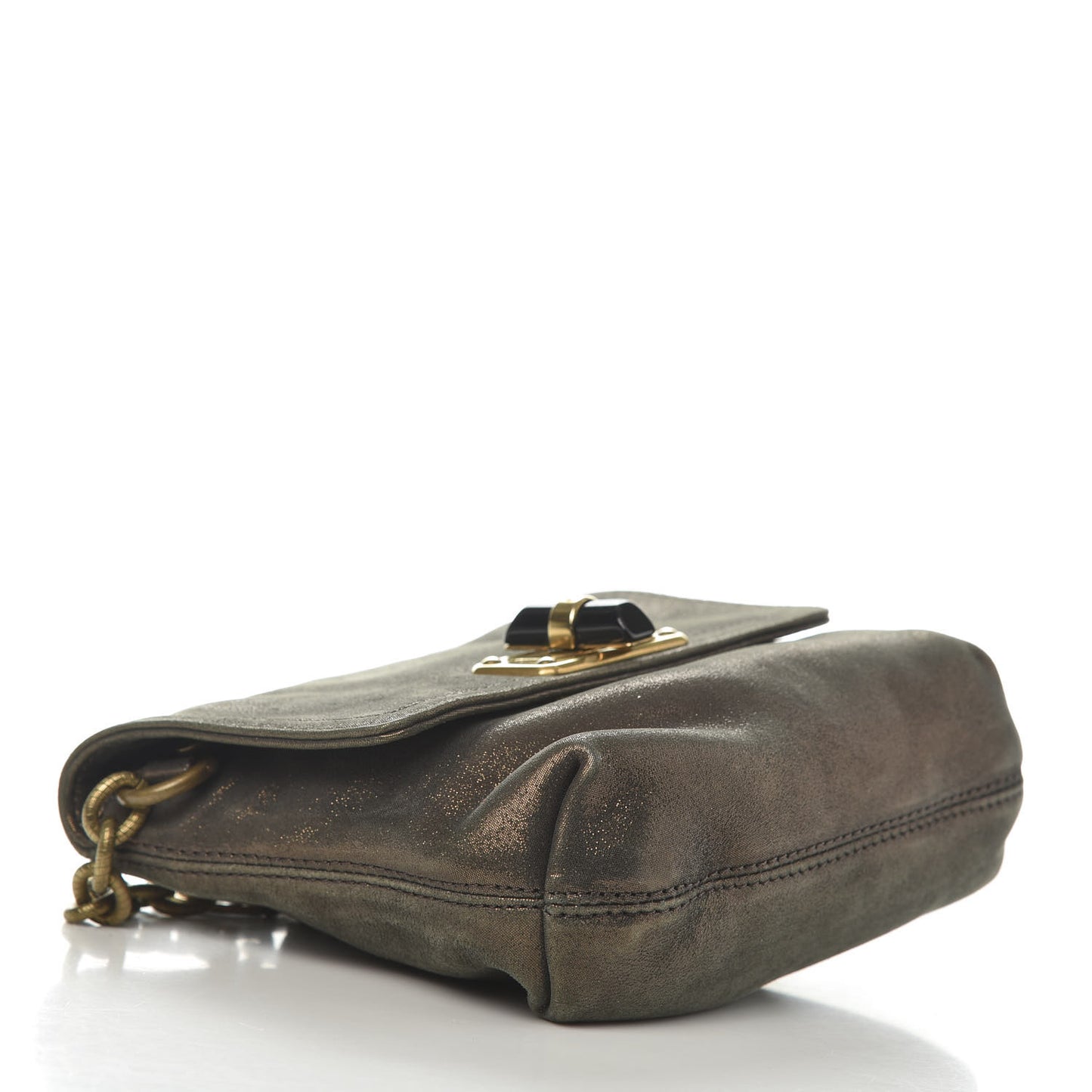 Metallic Lambskin Mini Happy Pop Crossbody Bronze