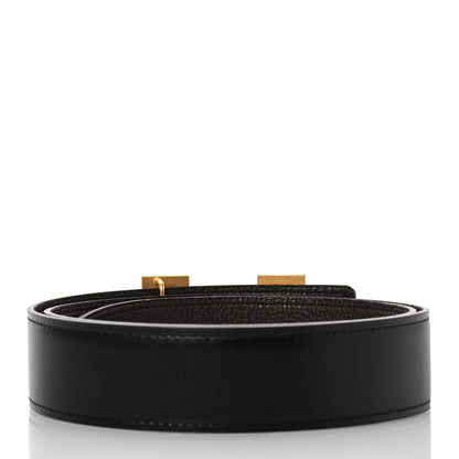 Hermes Box Togo Reversible 32mm H Belt 75 Black Chocolate 2 of 8