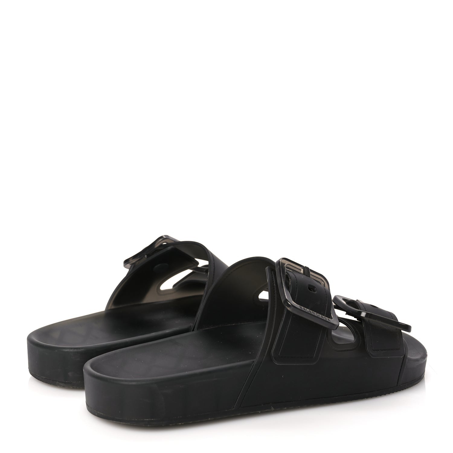 Balenciaga Technical Polyurethane Mallorca Slide Sandals 38 Black 4 of 6