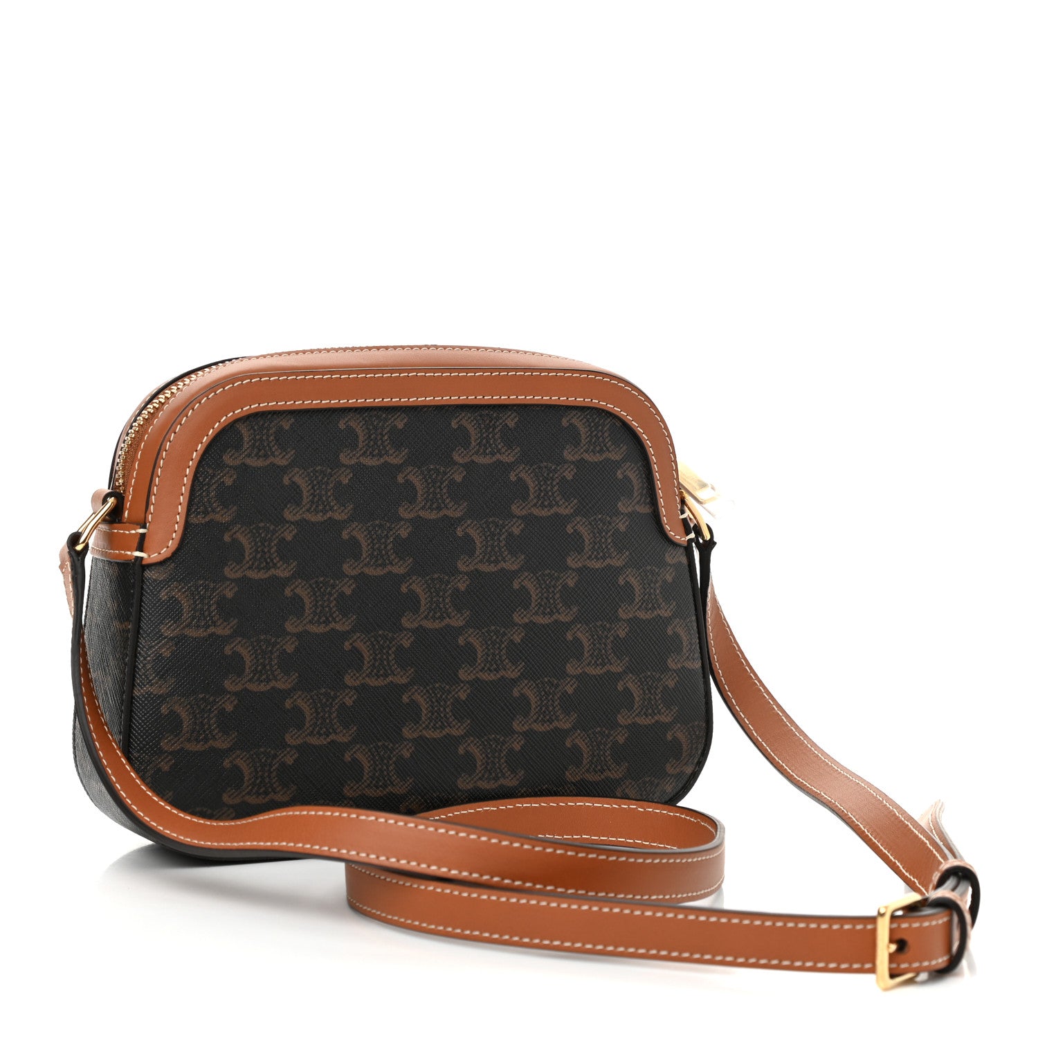 Celine Triomphe Canvas Small Camera Bag Tan 3 of 10