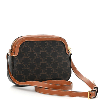 Celine Triomphe Canvas Small Camera Bag Tan 3 of 10