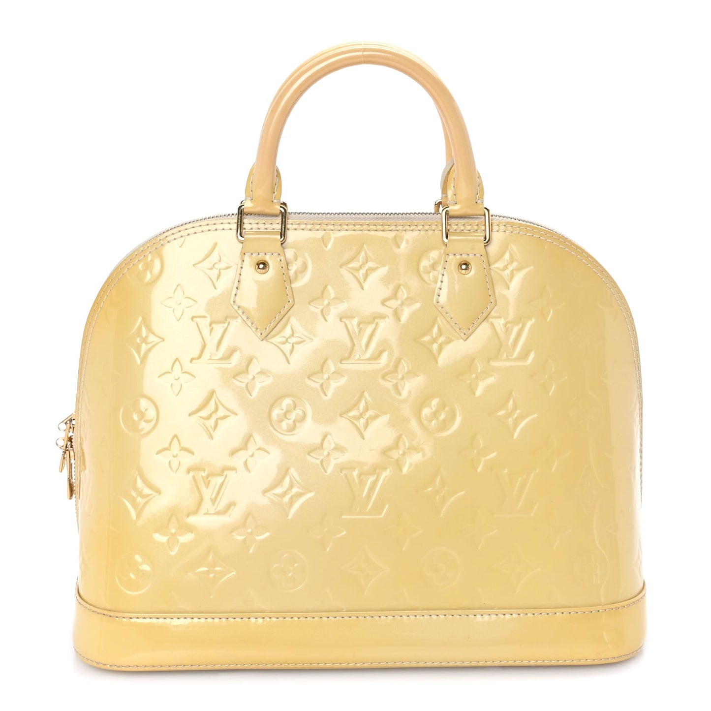 LOUIS VUITTON Vernis Alma MM Yellow Yellow
