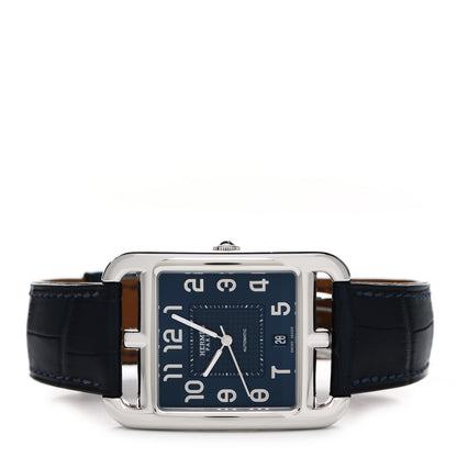 Hermes Stainless Steel Alligator 33mm Cape Cod Automatic Watch Bleu Saphir 2 of 5