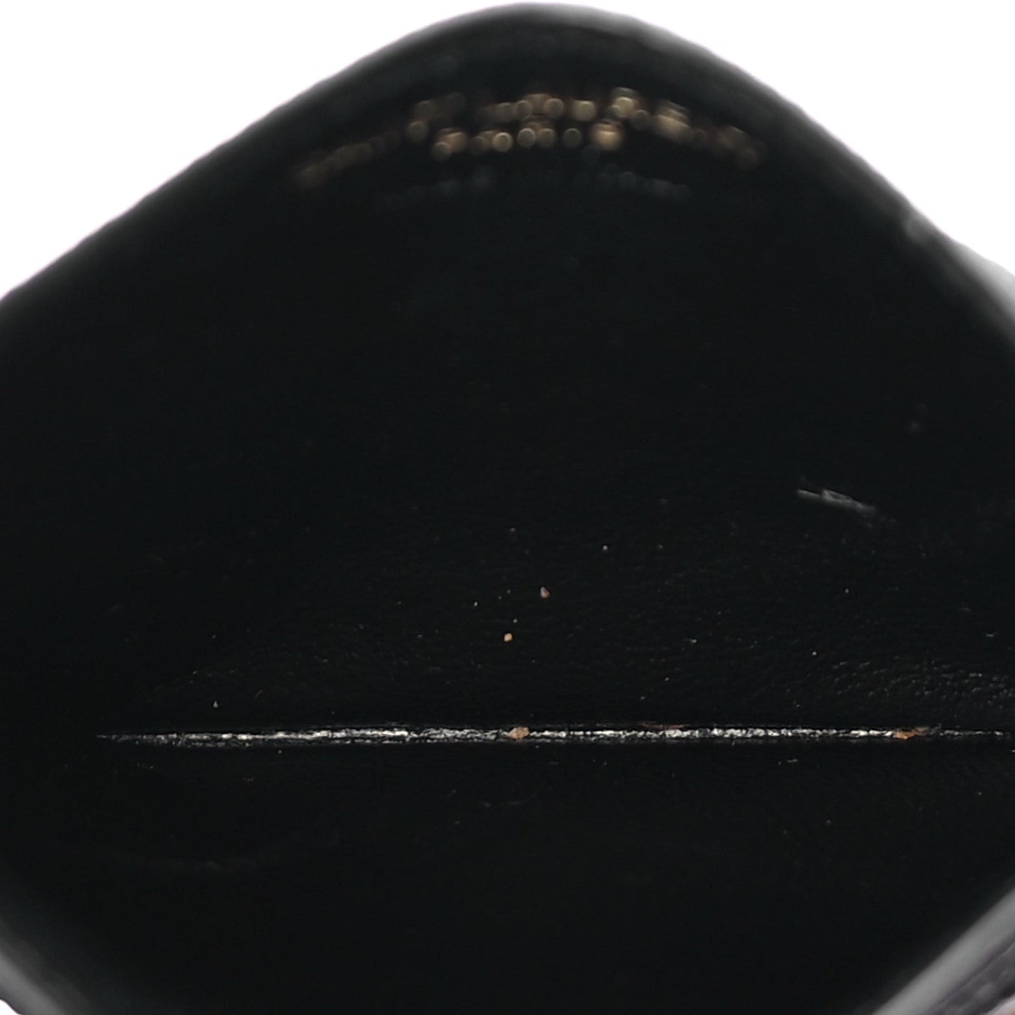 Grain De Poudre Matelasse Chevron Monogram Credit Card Case Black