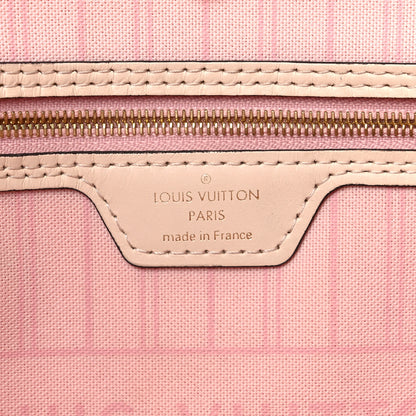Louis Vuitton Damier Azur Braided Neverfull MM Pink 7 of 11