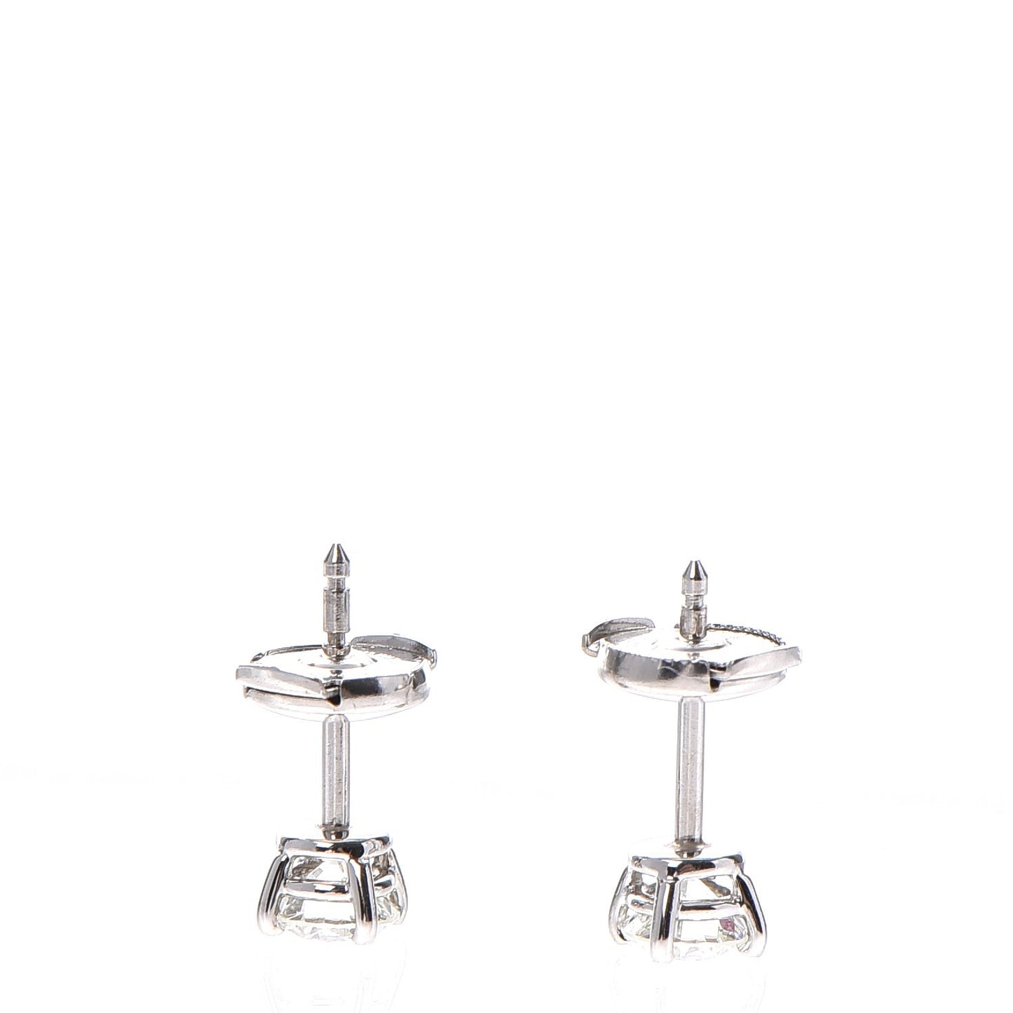 Platinum Diamond .90ctw Round Solitaire Earrings