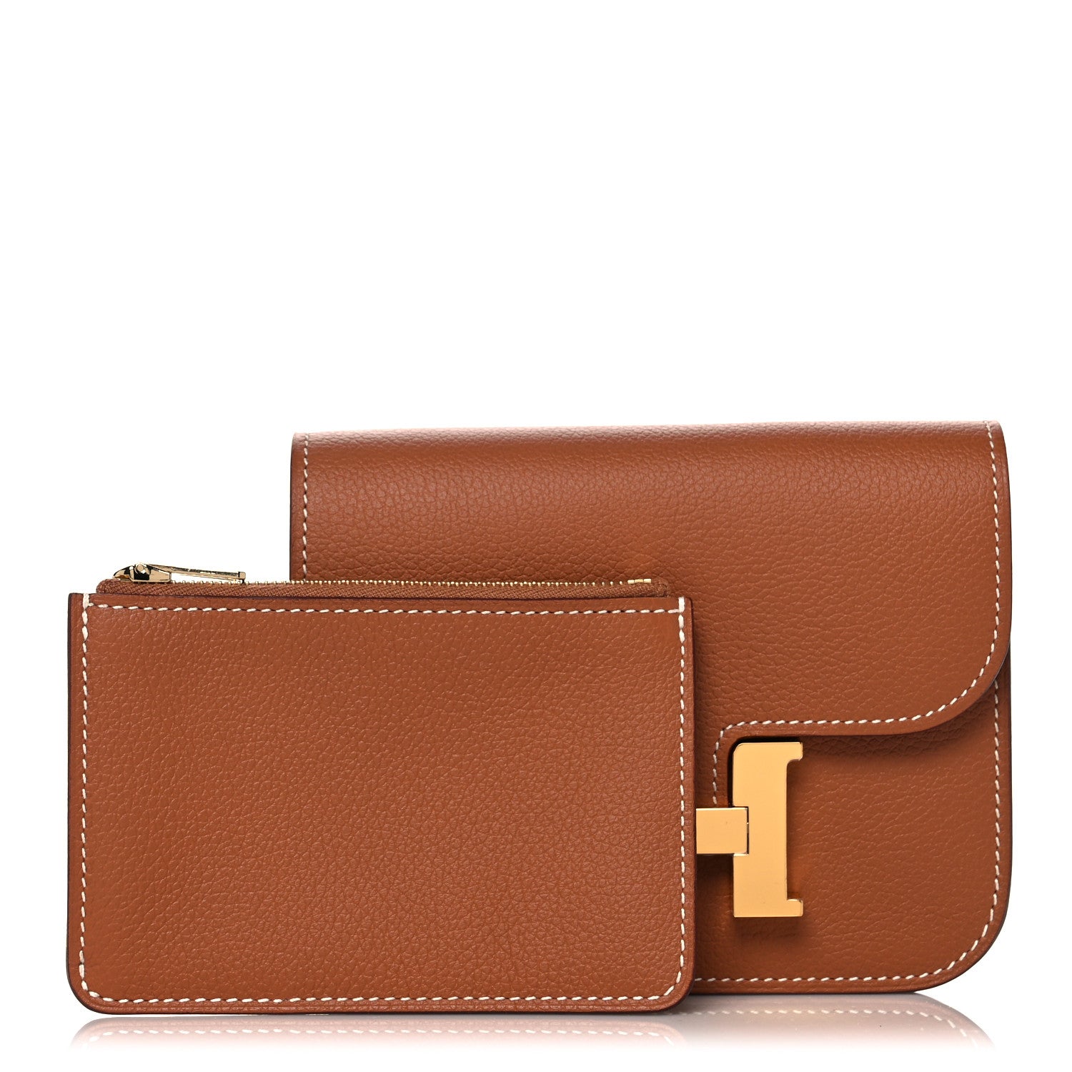 Hermes Evercolor Constance Slim Wallet Gold 3 of 18