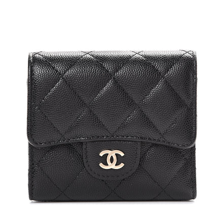 Chanel Caviar Quilted Compact Flap Wallet Black 1 of 8