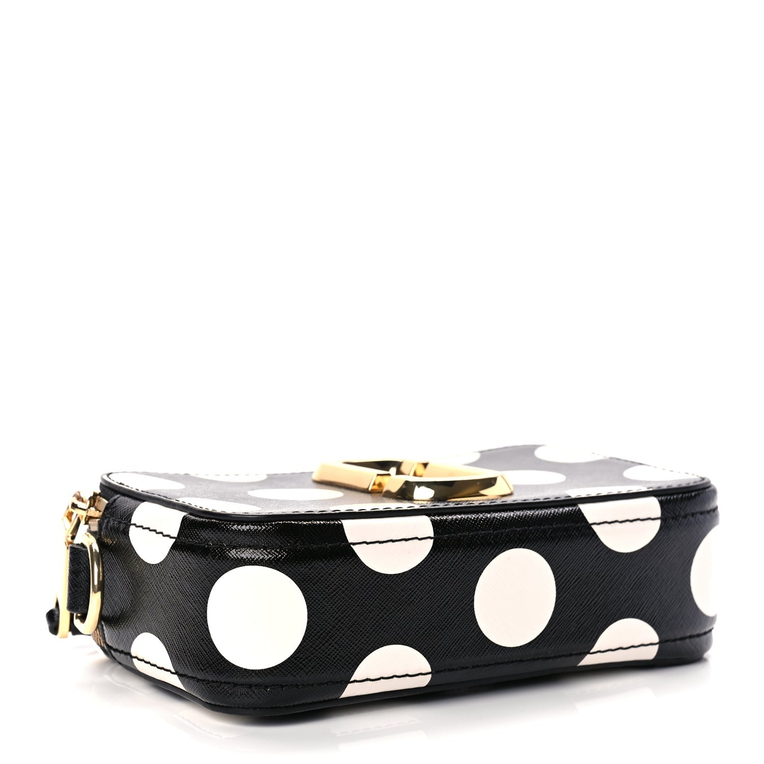 Marc Jacobs Saffiano The Dot Snapshot Camera Bag Black White 3 of 8