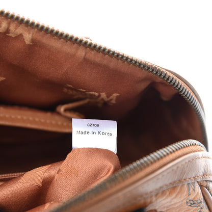 MCM Visetos Boston Bag Cognac 10 of 11