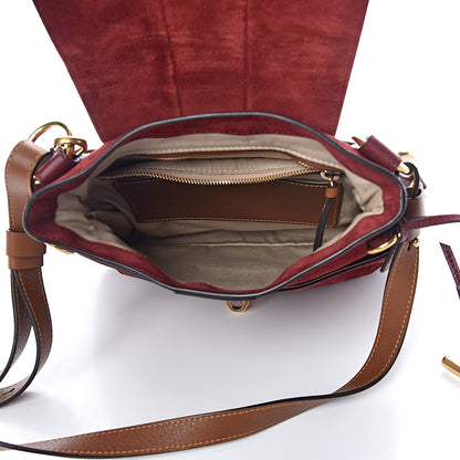 Chloe Suede Small Lexa Shoulder Bag Sienna Red 5 of 17