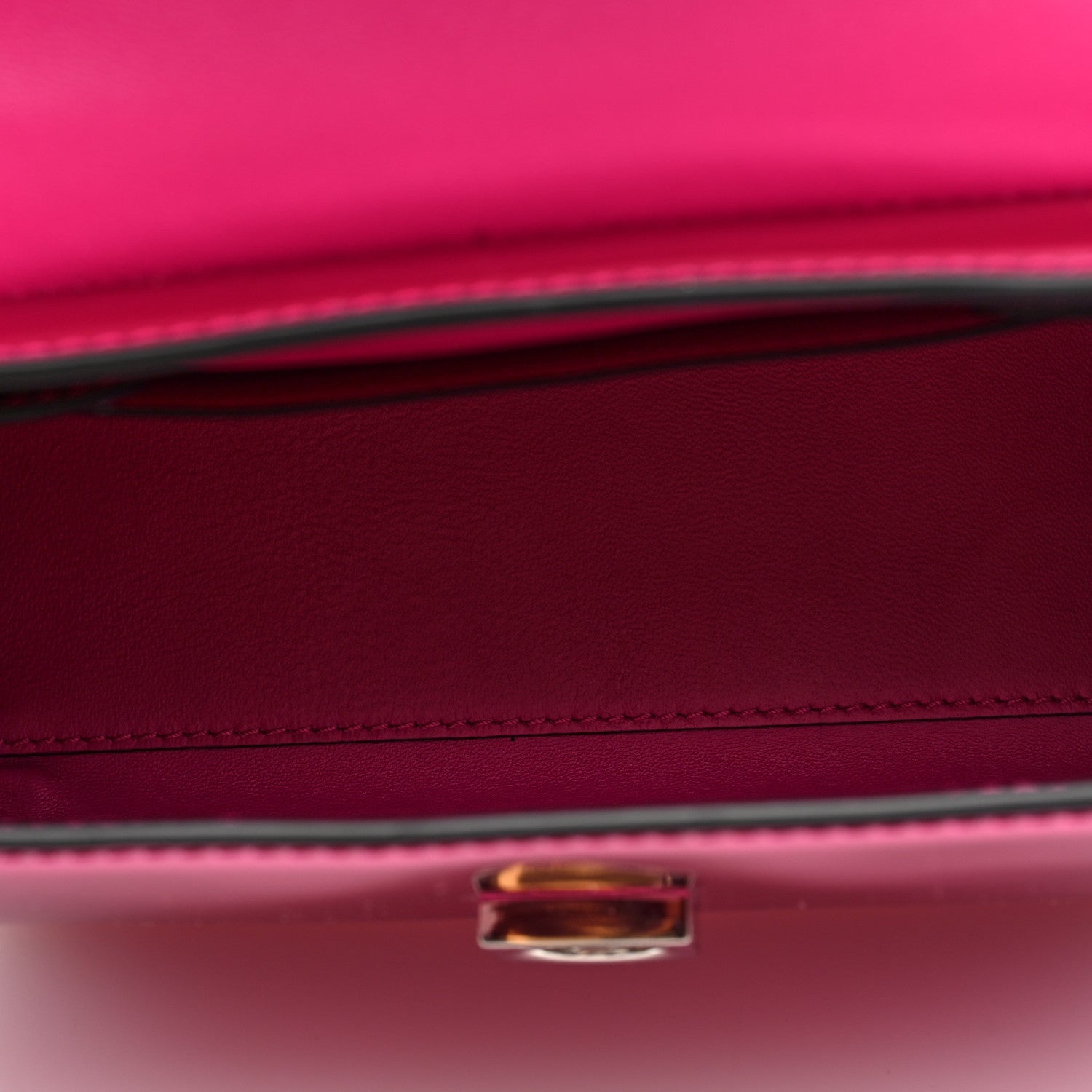 Versace Patent Calfskin Mini La Medusa Chain Top Handle Bag Fuchsia 5 of 7