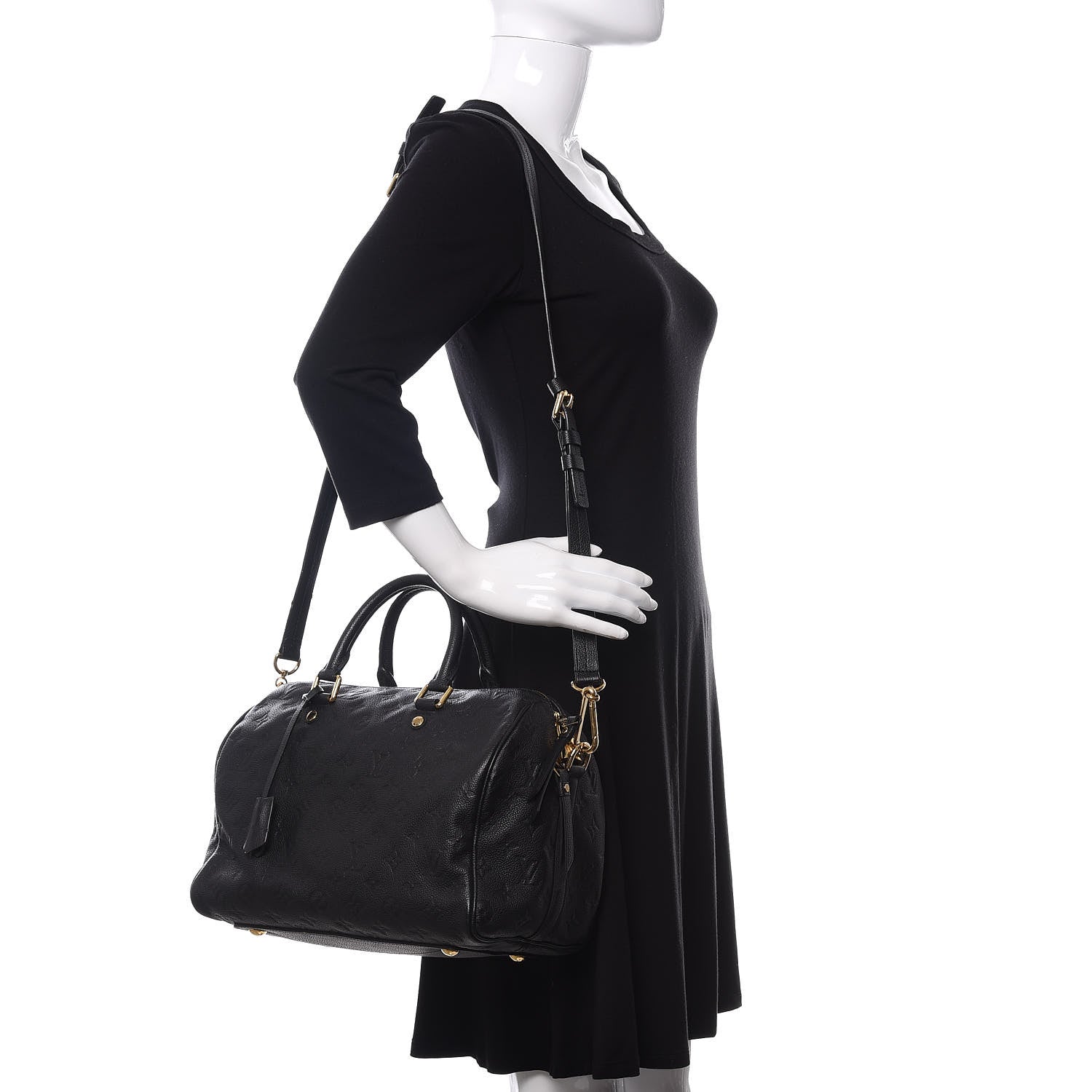 Louis Vuitton Empreinte Speedy Bandouliere 30 Black 2 of 10