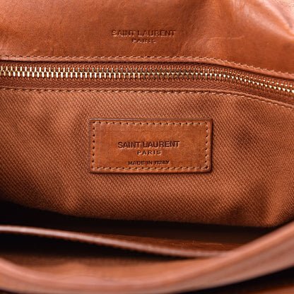 Saint Laurent Calfskin Monogram Medium Niki Chain Satchel Cognac 7 of 19