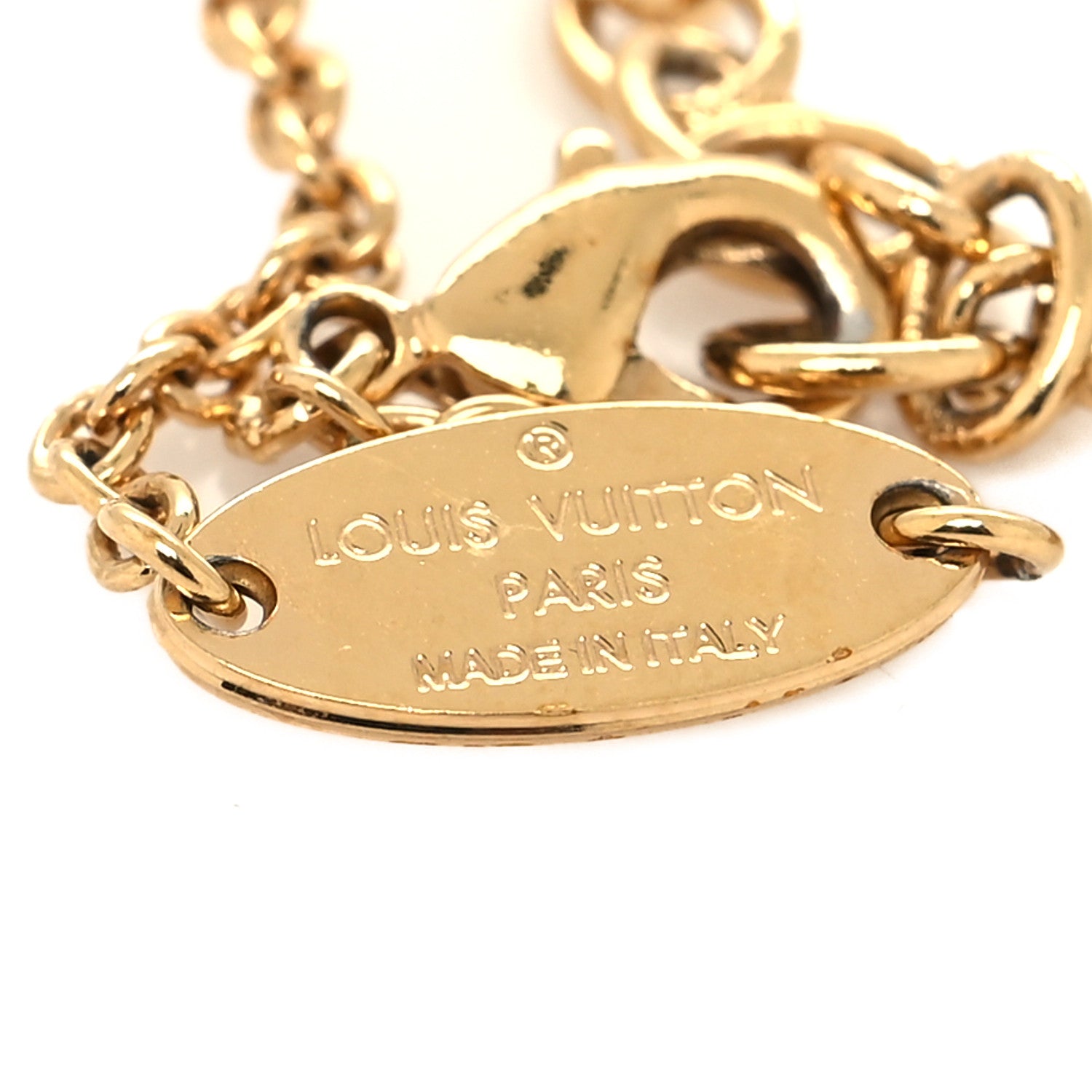 Louis Vuitton Metal Crystal LV Iconic Bracelet Gold 5 of 6