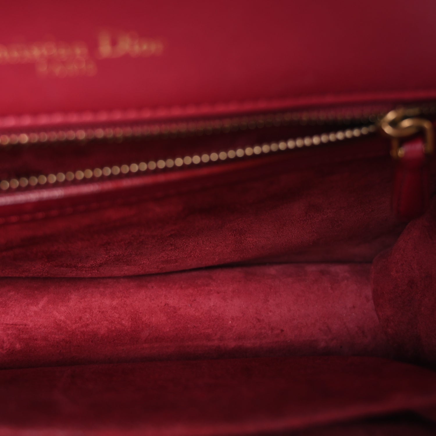 Christian Dior Calfskin Studded Medium Diorama Flap Bag Red 4 of 7