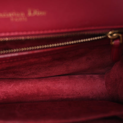 Christian Dior Calfskin Studded Medium Diorama Flap Bag Red 4 of 7