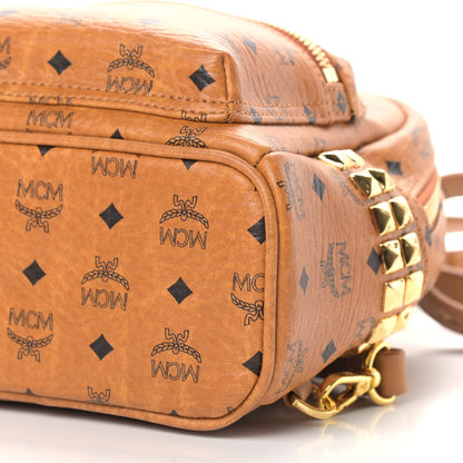 MCM Visetos Side Stud Mini Stark Backpack Cognac 8 of 8
