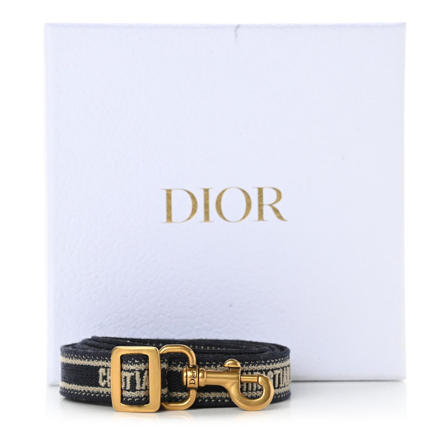 Canvas Embroidered Shoulder Strap Blue White