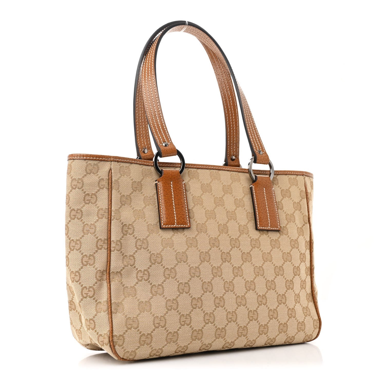 Gucci Monogram Medium Tote Beige Brown 3 of 7