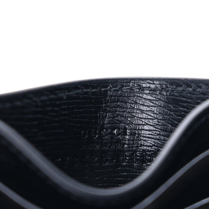Gucci Calfskin Script Card Holder  Black 6 of 8