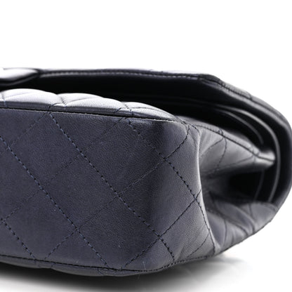 Chanel Iridescent Calfskin Quilted Medium Double Flap Navy 10 of 12