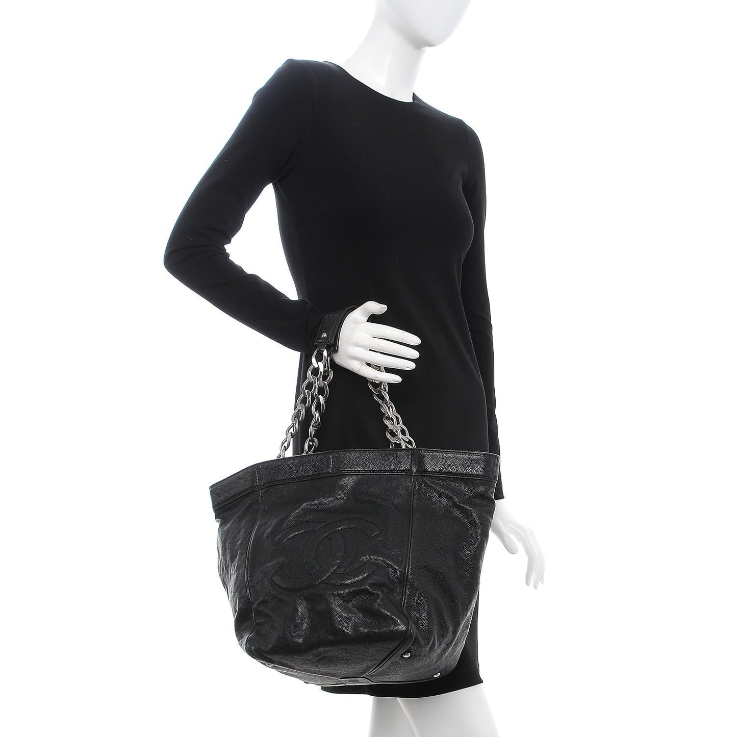 Distressed Caviar Outdoor Tote Black