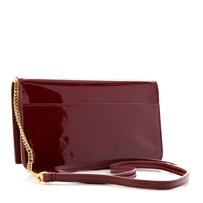 Saint Laurent Patent Monogram Phone Holder Crossbody Chataigne 3 of 7