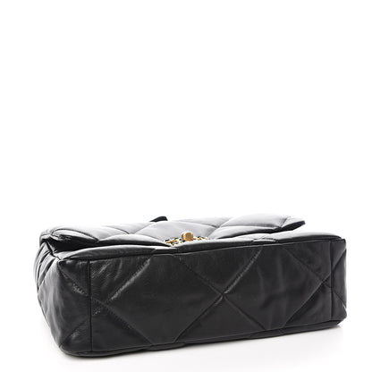 Chanel Goatskin Quilted Large Chanel 19 Flap Black 3 of 10