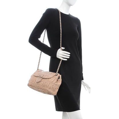 Prada Nappa Gaufre Flap Shoulder Bag Cammeo 2 of 8