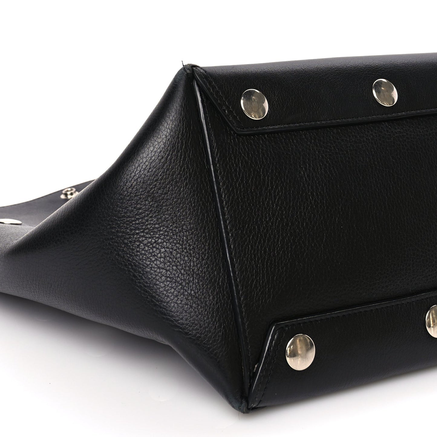 Calfskin Studded Camden Bucket Black