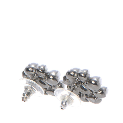 Chanel Pearl Crystal CC Earrings Ruthenium 3 of 6