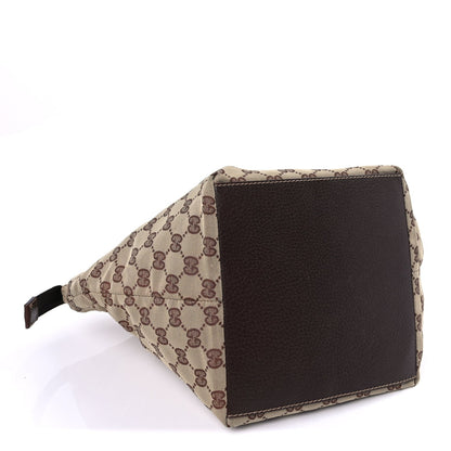 Gucci GG Monogram Small Web Handle Bucket Tote  Dark Brown 3 of 8