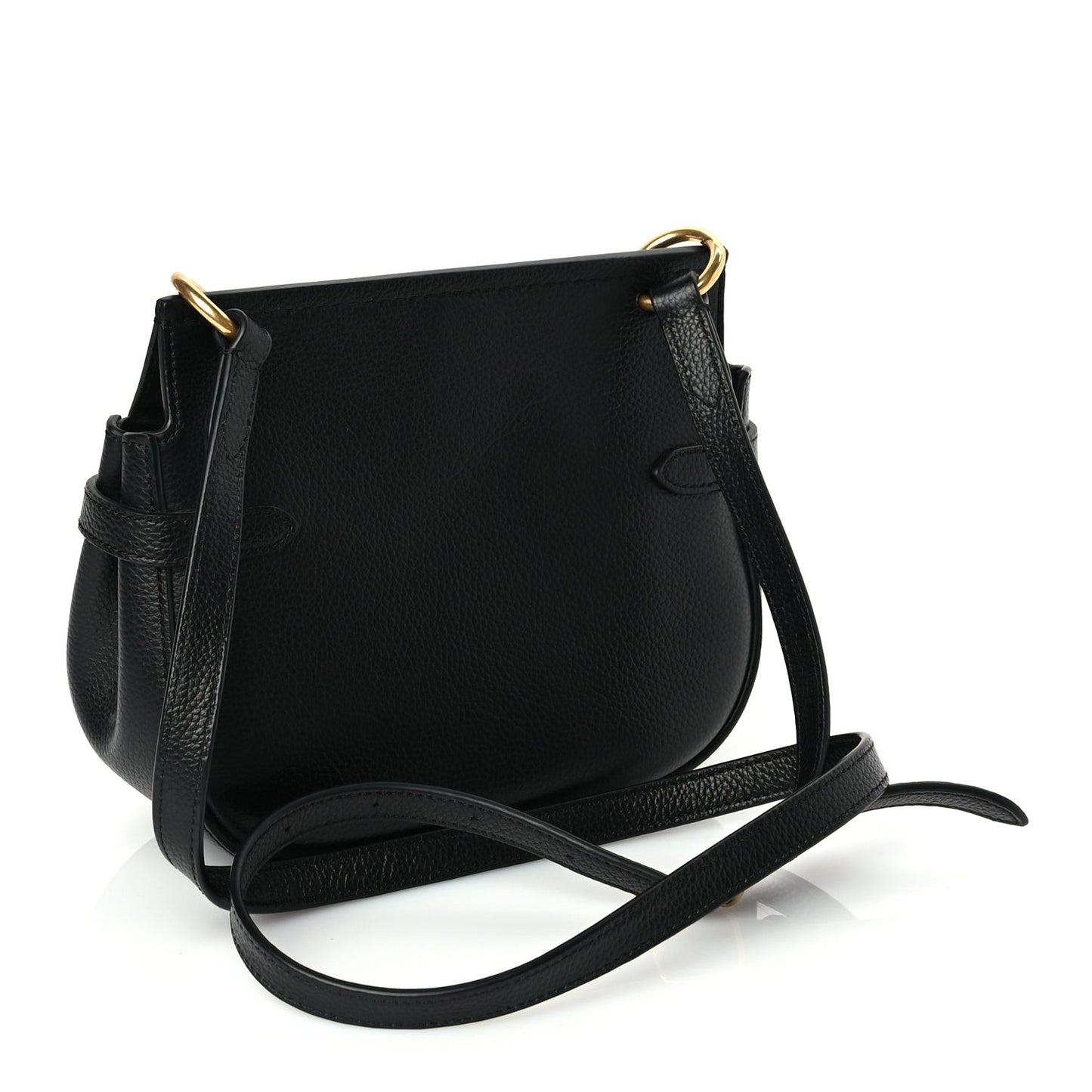 Small Classic Grain Calfskin Small Amberley Satchel Black