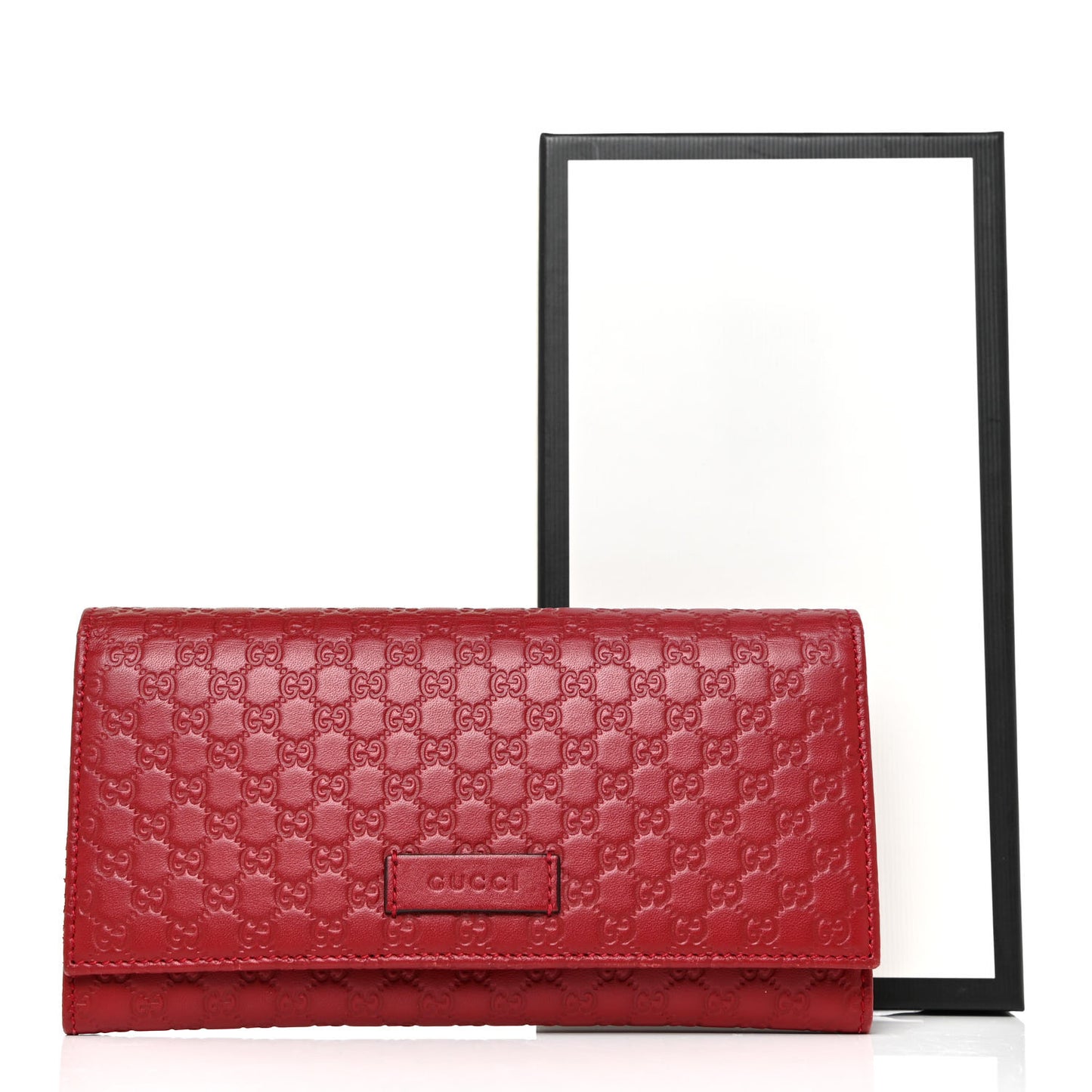 Soft Microguccissima Continental Wallet Red