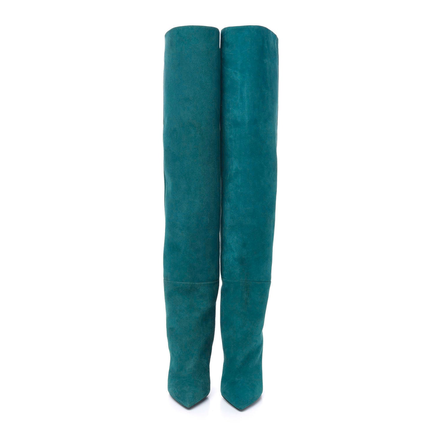 Suede Niki 105 Thigh High Boots 35.5 Petrol Blue