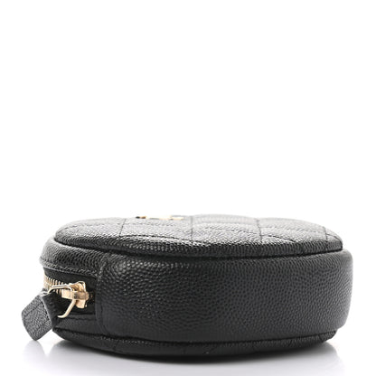 Chanel Caviar Quilted Zip Around Classic Coin Purse Black 4 of 7
