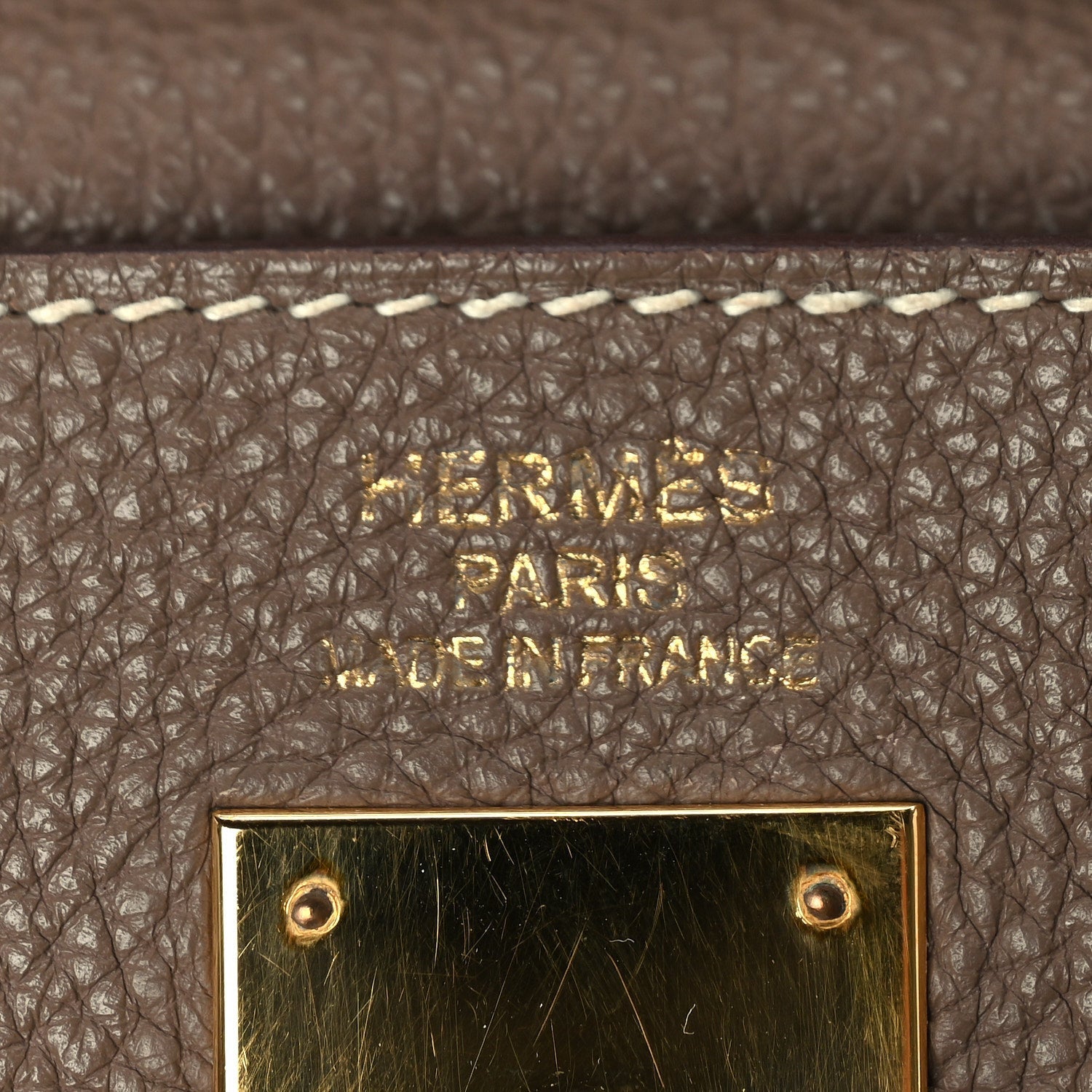 Hermes Togo Kelly Retourne 35 Etoupe 6 of 9