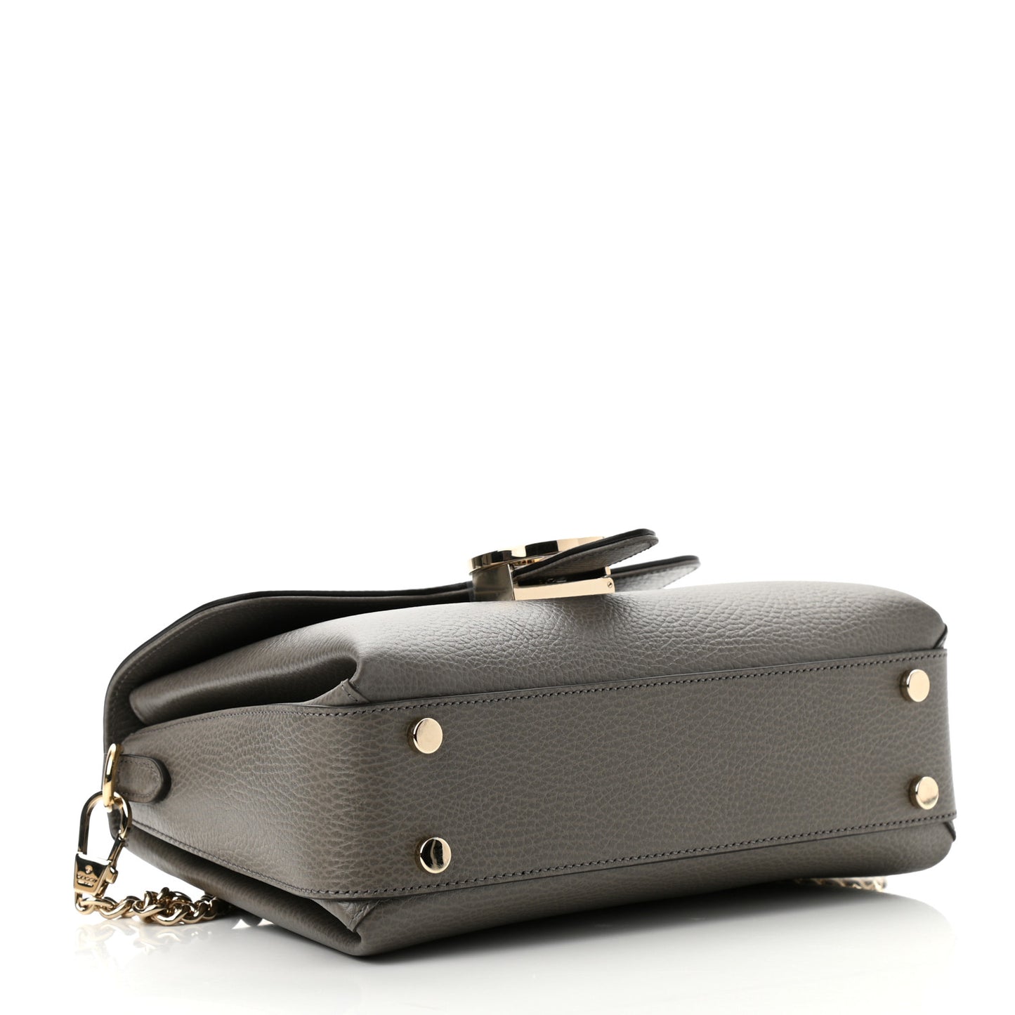 Dollar Calfskin Interlocking G Top Handle Shoulder Bag Loess