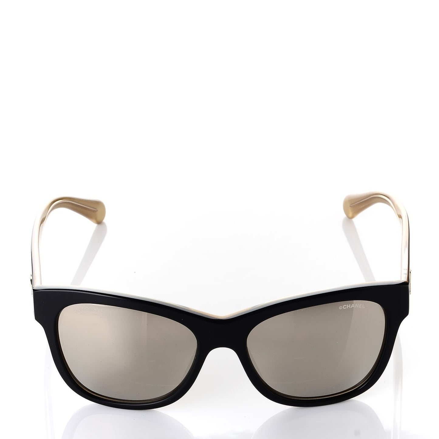 Acetate Mirrored Runway Square Sunglasses 5380 Black