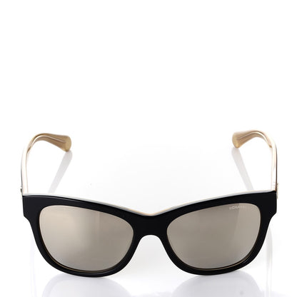 Chanel Acetate Mirrored Runway Square Sunglasses 5380 Black 2 of 8