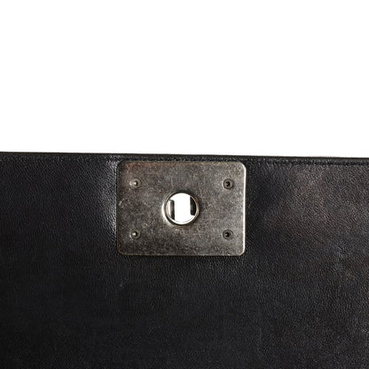 Chanel Lambskin Stitched Medium Boy Flap Black 6 of 8