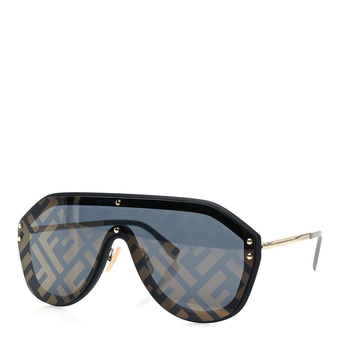 Fendi FF Fabulous Shield Sunglasses FF M0039/G/S Brown 1 of 7