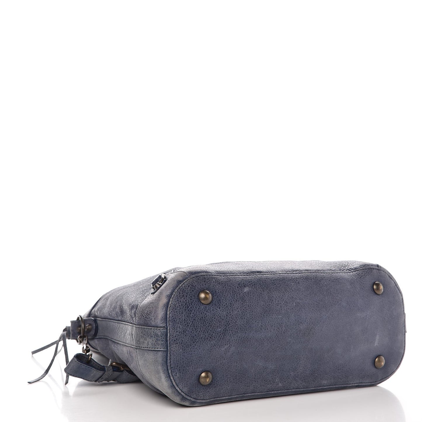Agneau Classic Hardware Dome Bag Bleu Roi